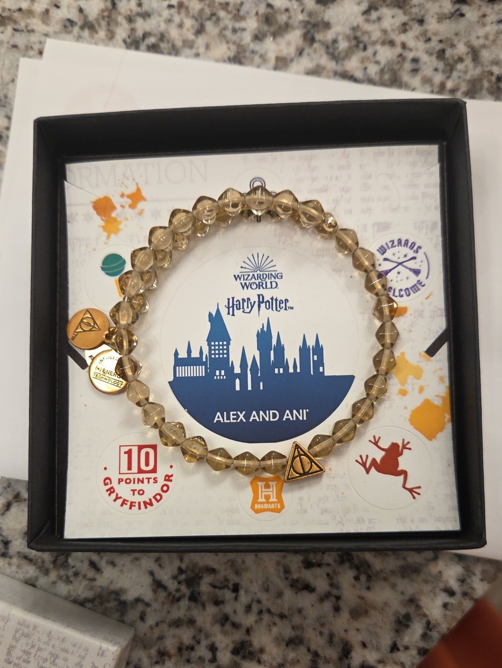Alex and Ani Gold Harry Potter Beaded Charm Bracelet